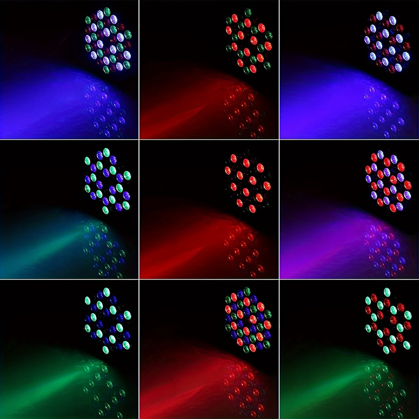 36 LED Lumières de La Scène RGB DJ LED Par Lumière À Distance et DMX Contrôlé Son Activé Auto Play Upligts Pour L'anniversaire De Mariage Noël Vacances Musique Spectacle de Danse Lighting-1Pack Scène