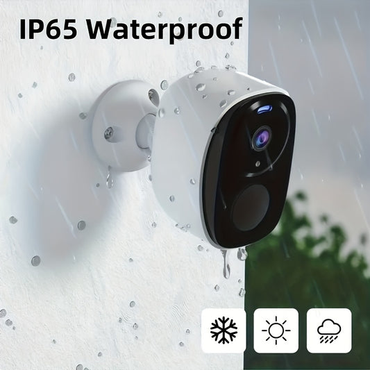 Outdoor Wireless Security Camera, 2K 5mp Video Resolution, 5200mAh Battery Powered CCTV Camera For Home Security, Cloud\u002FSD(up To 256G),  No Monthly Fee, AI Motion Detection, Spotlight, Color Night Vision,   WiFi, IP65 Waterproof, Two-Way Audio