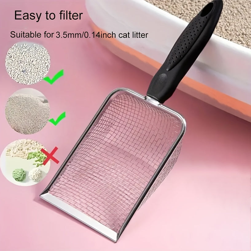 1pc Stainless Steel Pet Litter Shovel Toilet Scooper For Cat And Dog Supplies