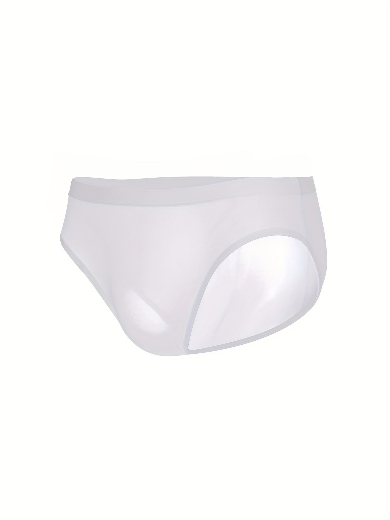 2pcs hommes de glace en soie Cool Slip, léger respirant confortable extensible culotte pour l'été, sous-vêtements pour hommes pour l'été, blanc blanc