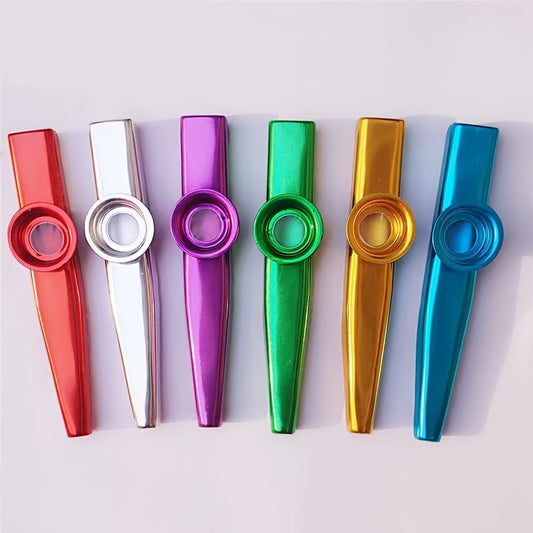 6-Color Aluminum Alloy Kazoo Set: Add Musical Accompaniment to Your Guitar, Ukulele, Violin, or Piano Keyboard!