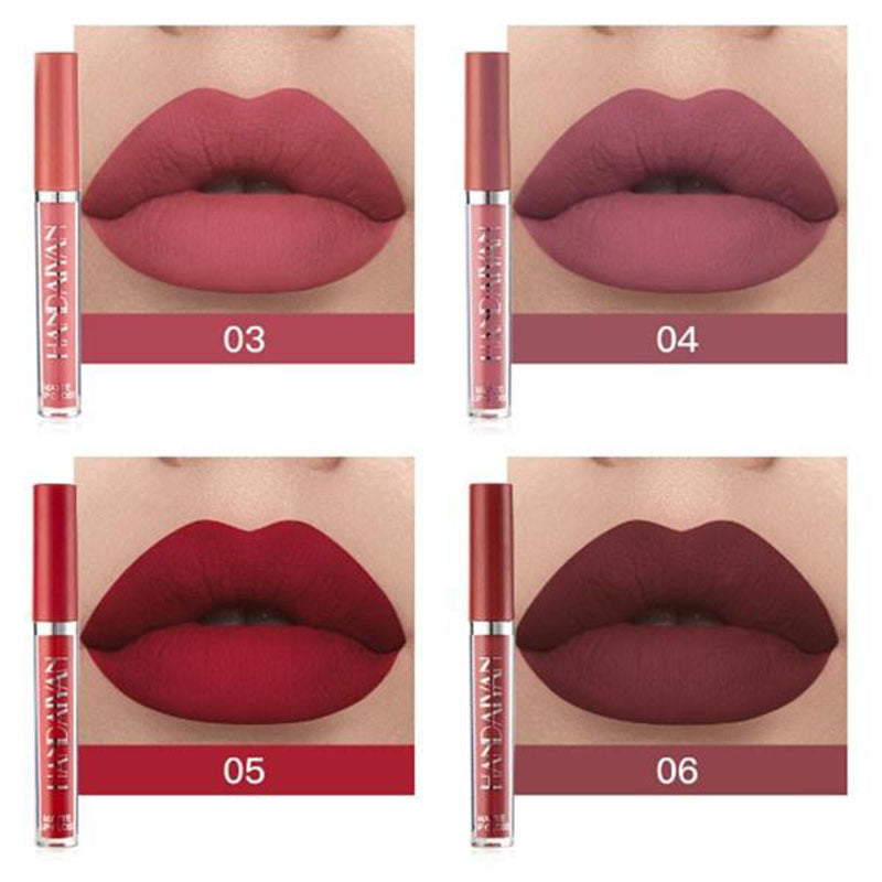 6 Pcs\u002FSet New Long Lasting Waterproof Lipstick Set Women Lips Makeup Cosmetic