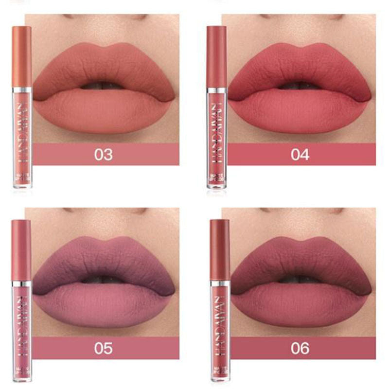 6 Pcs\u002FSet New Long Lasting Waterproof Lipstick Set Women Lips Makeup Cosmetic