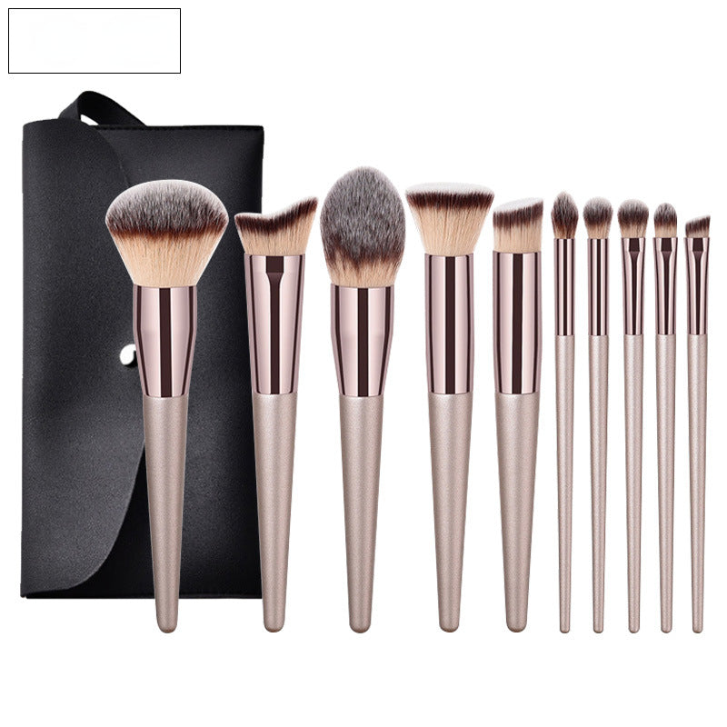 10pcs High Quality Professional Makeup Brushes Set Eyeshadow Brown Foundation Powder Cosmetic