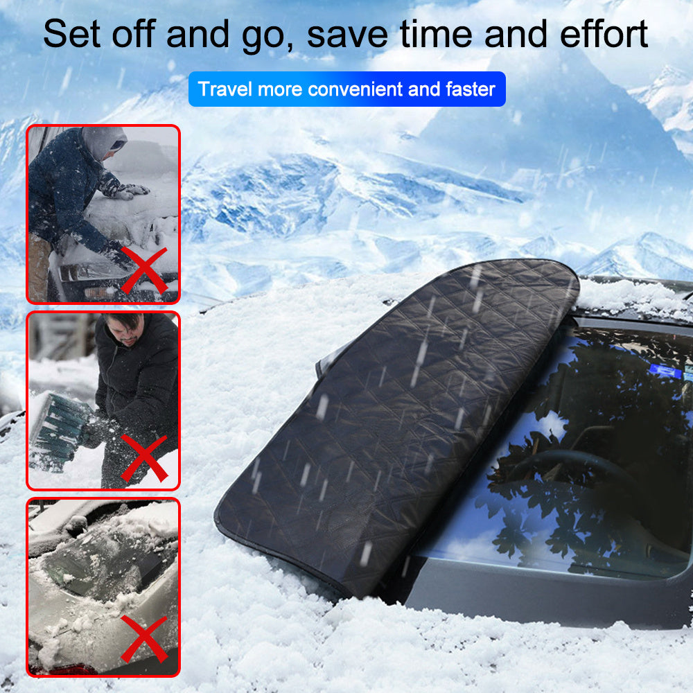 Protégez votre voiture de toutes les conditions météorologiques avec cette couverture imperméable, UV et résistant à la neige d'aspiration magnétique intégrée!