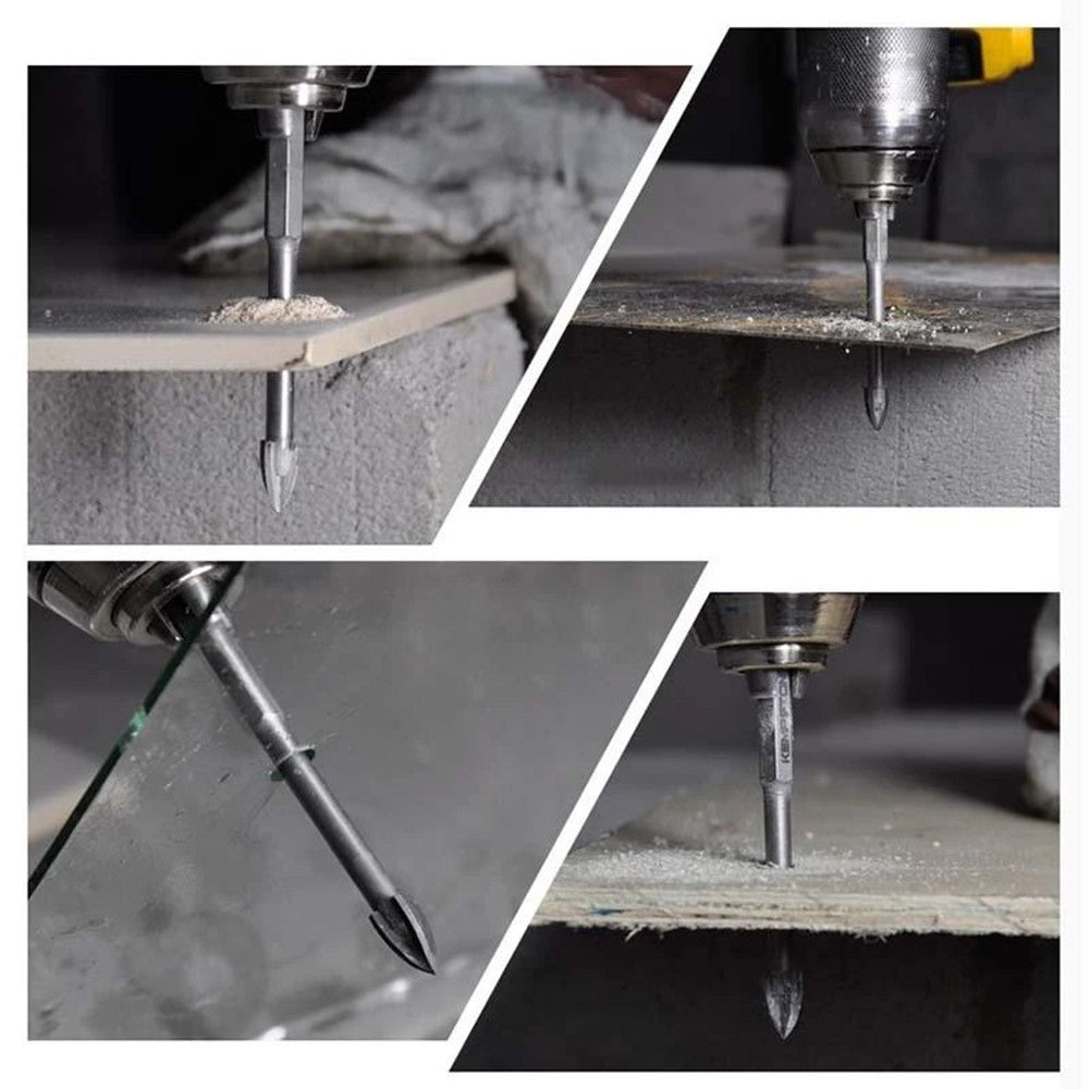 Conjunto de brocas universais de 5 peças - acessórios multifuncionais, antiferrugem e de carboneto cimentado para ferramentas elétricas