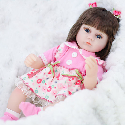 Rebirth Doll Simulation Baby Enamel Soft Glue Doll Children's Educational Toys Gift Standing Size 17in Seating Size 11.4 In , Halloween\u002FThanksgiving Day\u002FChristmas Gift
