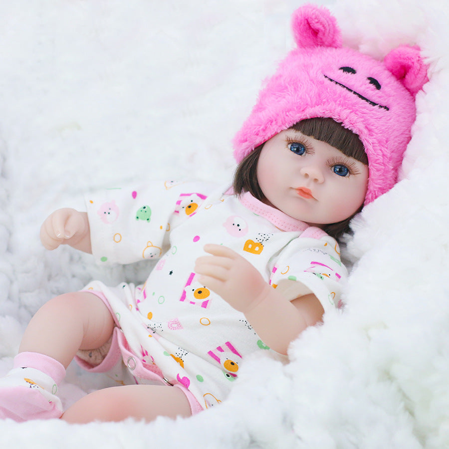 Rebirth Doll Simulation Baby Enamel Soft Glue Doll Children's Educational Toys Gift Standing Size 17in Seating Size 11.4 In , Halloween\u002FThanksgiving Day\u002FChristmas Gift