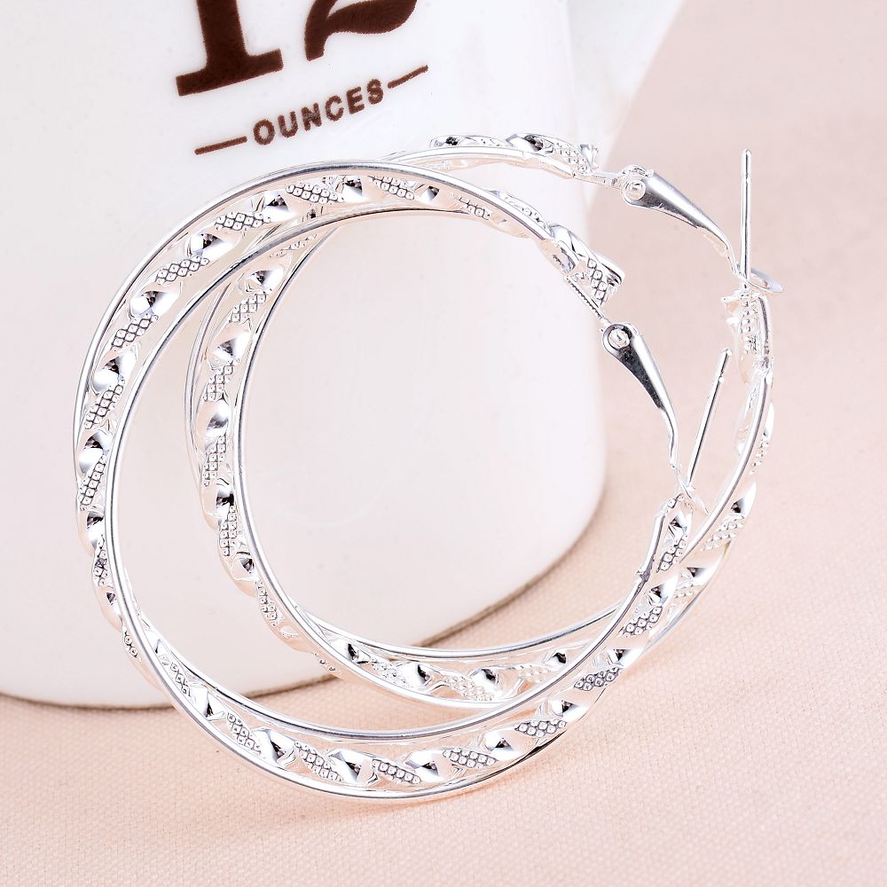 925 Silver Hoop Earrings Huggie Earrings Exquisite Jewelry Accessories For Women Bridal Wedding Party Prom Accessories