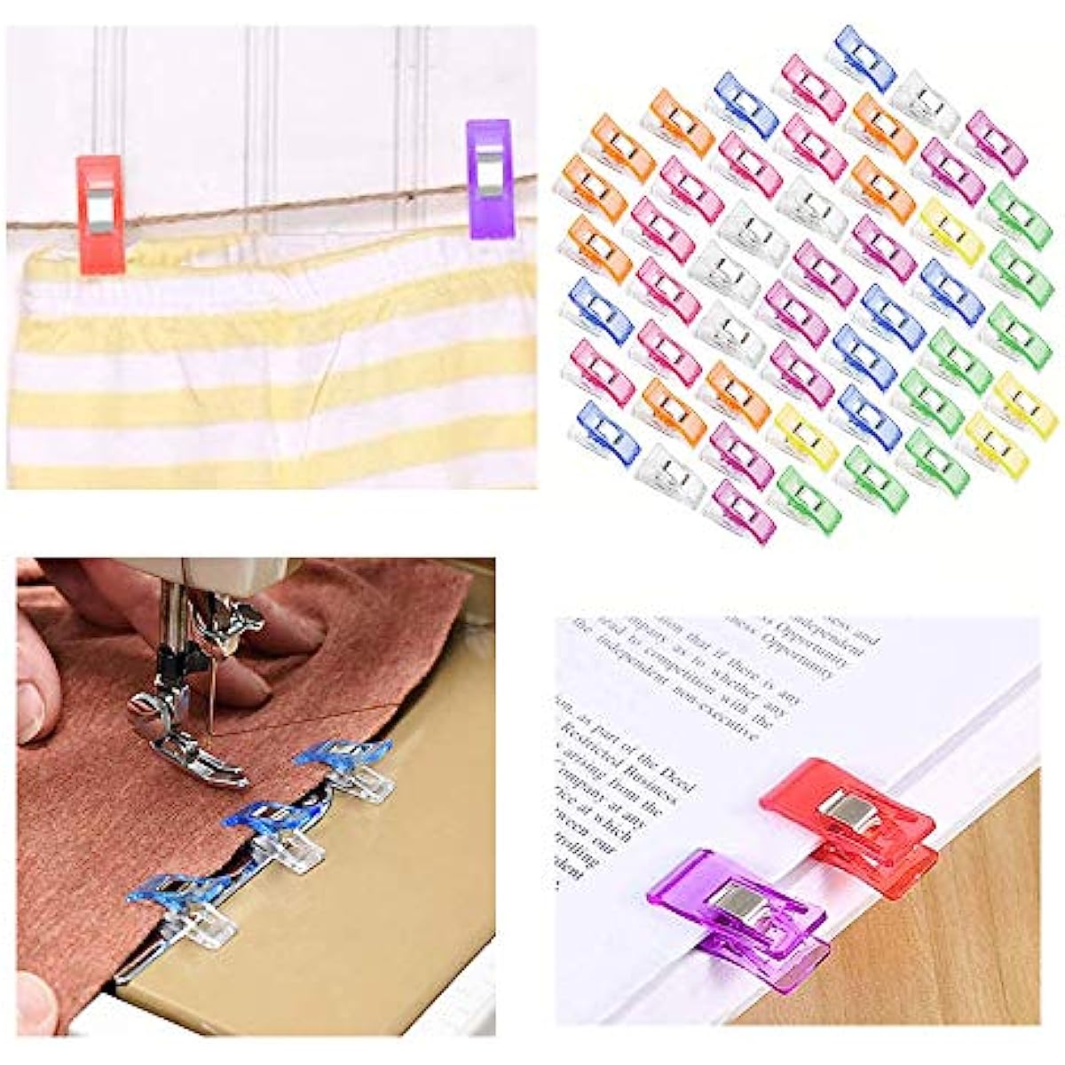 50pcs\u002Fset Colorful Sewing Clips For Quilting Crafting,Multipurpose Quilting Clips For Sew Binding Sewing Craft