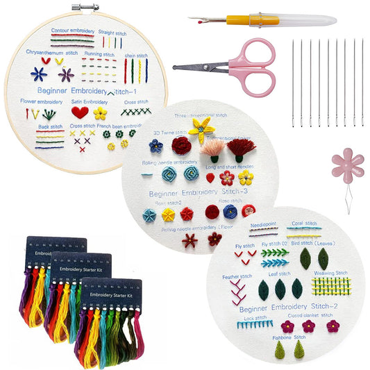 DIY Embroidery Stitch Practice Kit Handmade Embroidery Starter Kit To Learn 30 Different Stitches Hand Stitch Embroidery Skill Techniques For Beginners And Craft Lover Embroidery Stitch Practice Kit Embroidery Stitch Practice Kit
