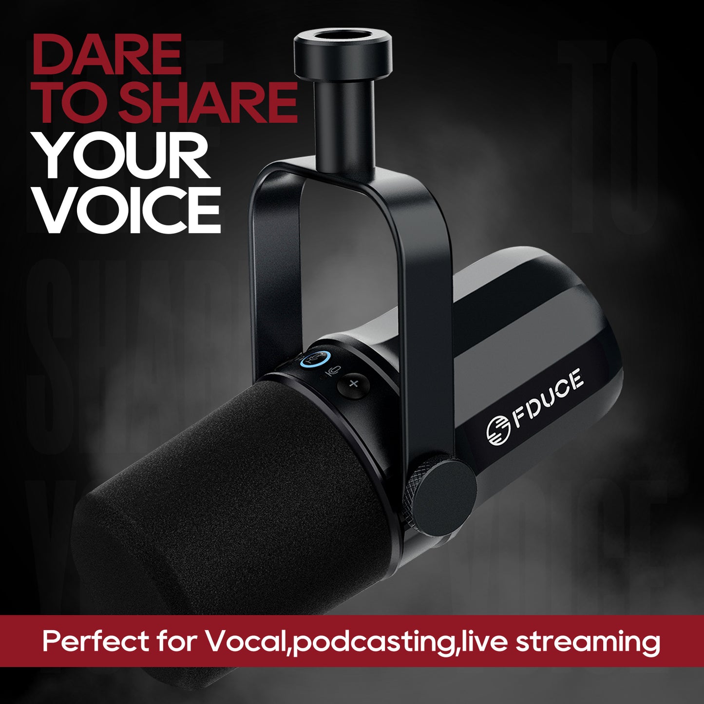 The Ultimate Podcast Microphone: FDUCE SL40 USB\u002FXLR Dynamic Mic with Built-in Headset & Soundproofing!