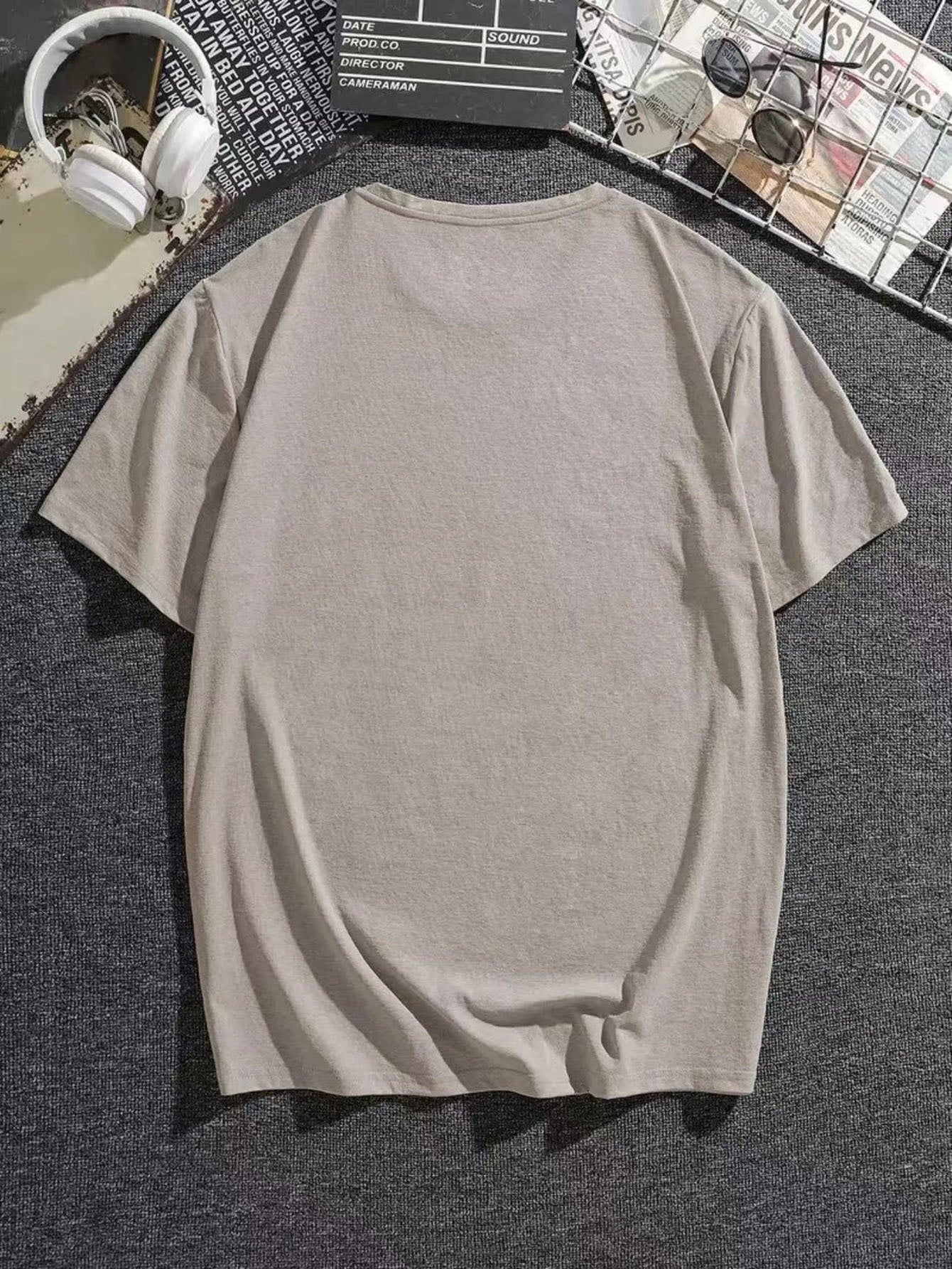 Camiseta de manga corta de los hombres, camisetas gráficas de la camiseta de las letras creativas más del tamaño para los hombres, ropa de los tops del verano de los hombres