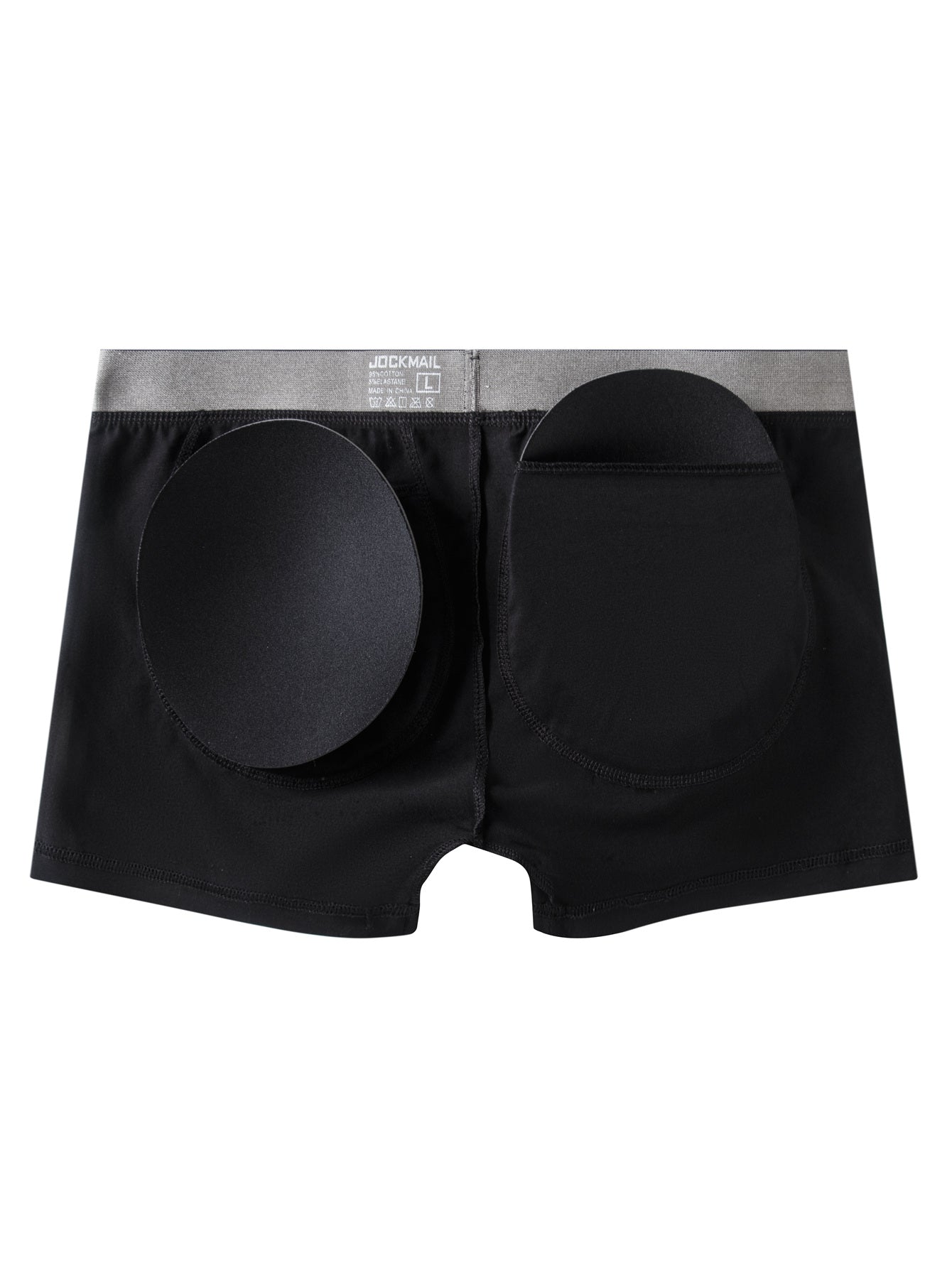 Removable Hip Pad, Men's Stretch Boxer Briefs, Breathable Comfy Underwear