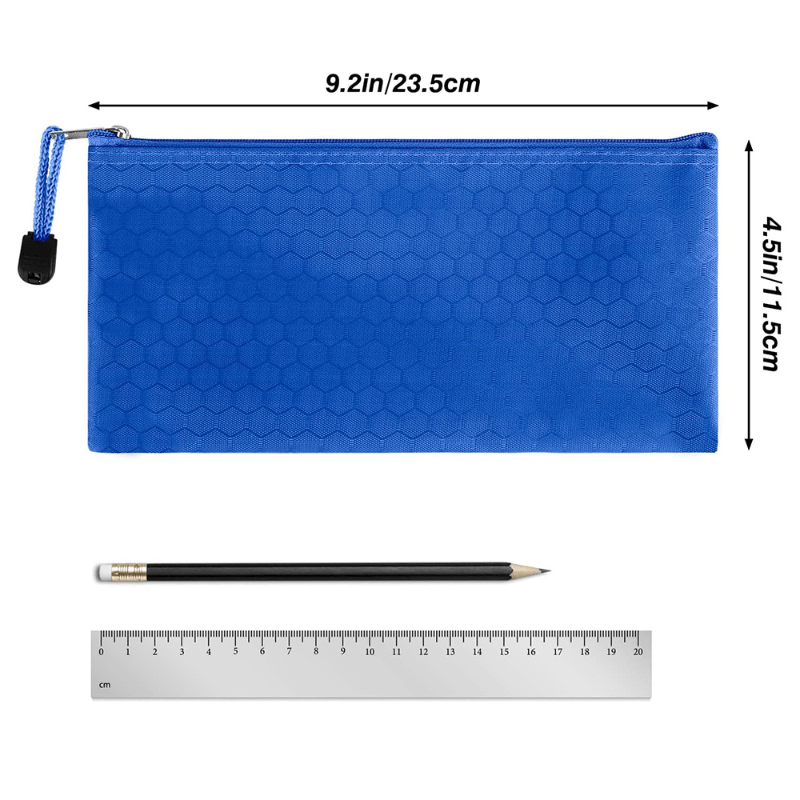 24 Pencil Pouch,A6 Size Zipper Pencil Pouch For Office Supplies, Travel Accessories Stationery, 12 Colors