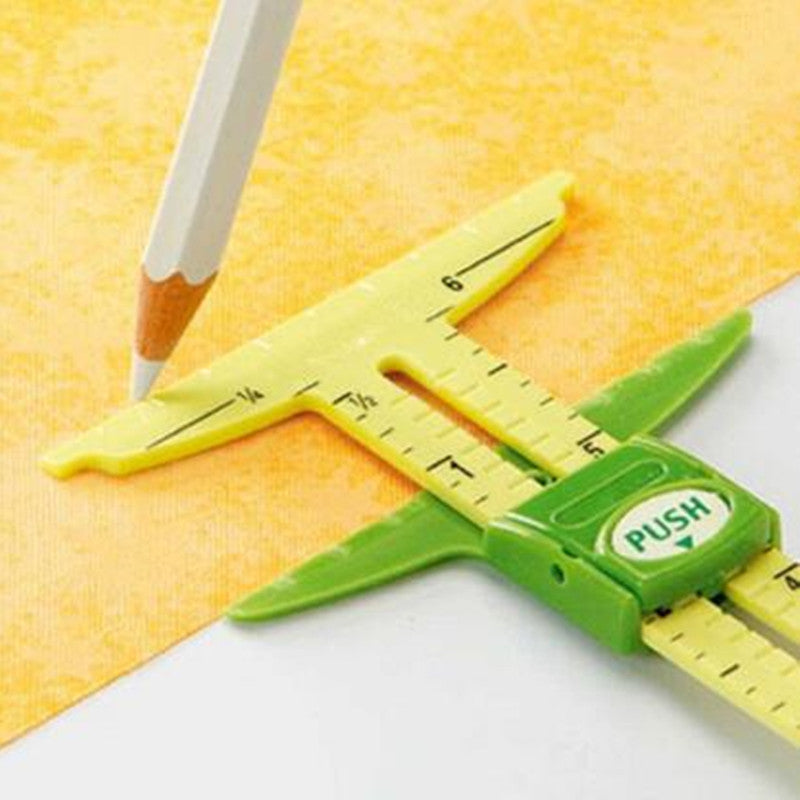 1pc, High Quality 5-IN-1 SLIDING GAUGE WITH NANCY Measuring Sewing Tool Patchwork Tool Ruler Tailor Ruler Tool Accessories