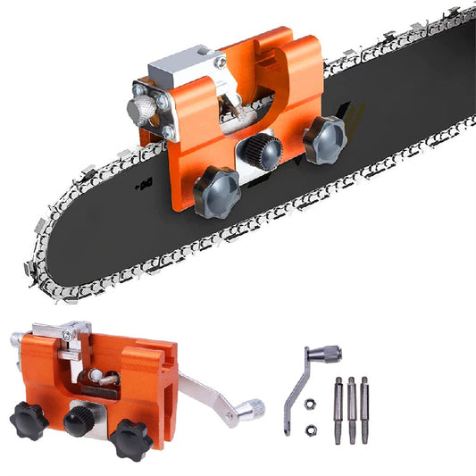 1 Set, Chainsaw Sharpening Kit, Fast Chain Saw Sharpener Tool, Portable Chainsaw Sharpening Jig, Hand Crank Chainsaw Blade Sharpener, Electric Chainsaw File\u002FSharpener Accessories For All Kinds Of Chain Saws