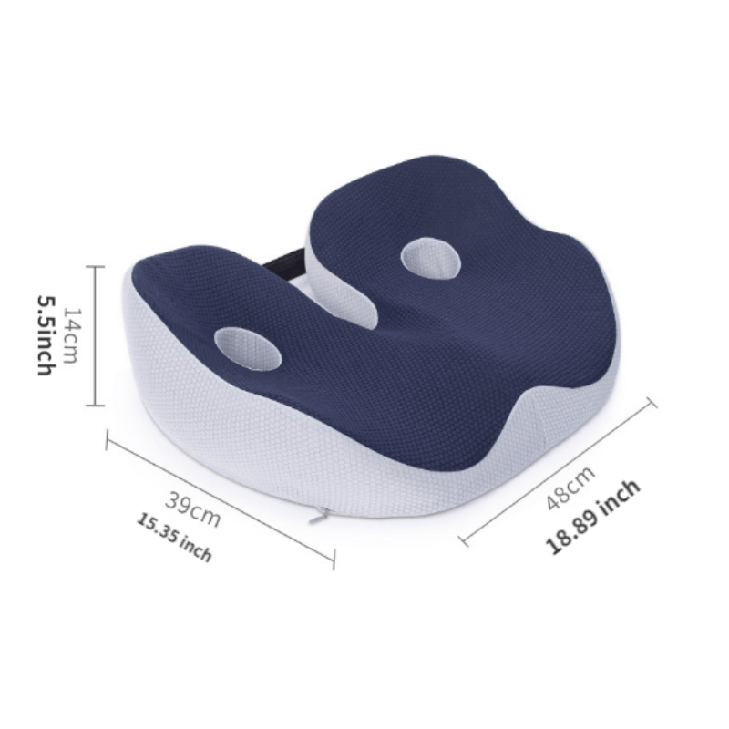 1pc Memory Foam Sit Bone Relief Seat Cushion For Butt Lower Back Hamstrings Hips Ischial Tuberosity Reduce Fatigue For Chair