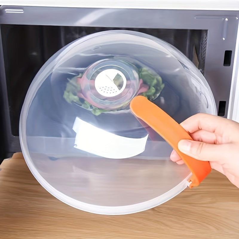 1pc Professional Microwave Plate Food Guard Lid - Heat Resistant, Handle, Dishwasher Safe & More!