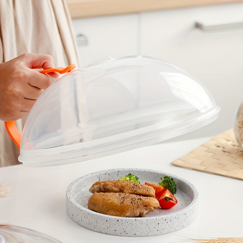 1pc Professional Microwave Plate Food Guard Lid - Heat Resistant, Handle, Dishwasher Safe & More!