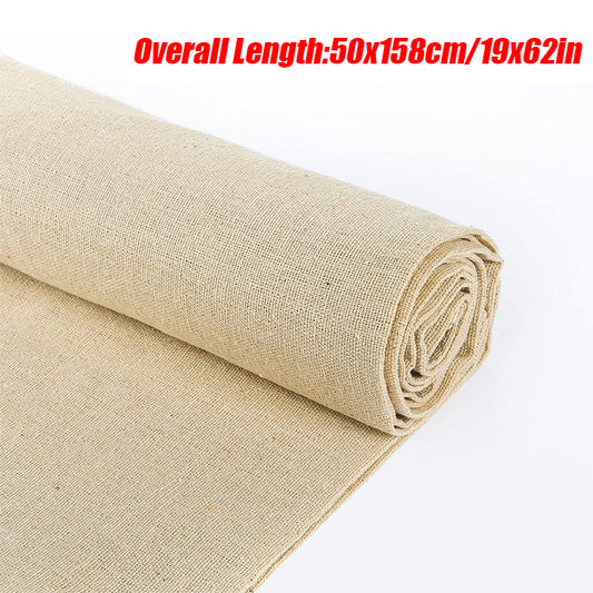 3pcs Large Size Linen Needlework Fabric For Garment Craft, Flower Pot Decoration And Tablecloth, 62 By 19 Inch