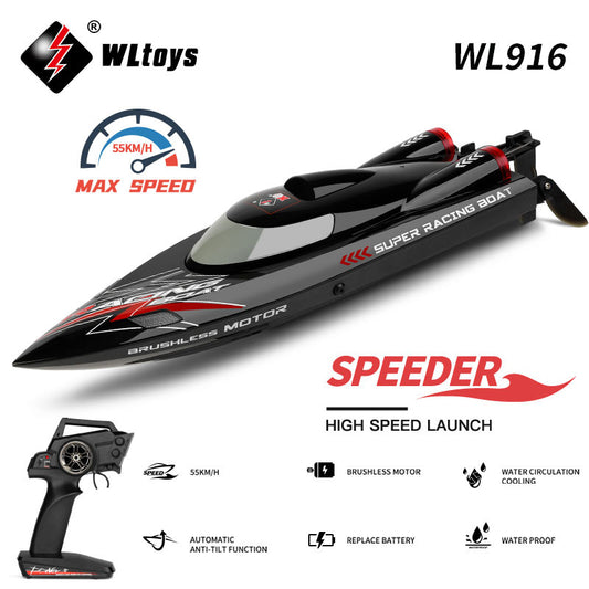 WLtoys WL916 RC Boat 2.4Ghz 55km\u002Fh Brushless Motor High Speed Racing Boat Model Speedboat RC Toys For Kids Gifts