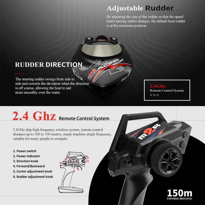 WLtoys WL916 RC Boat 2.4Ghz 55km\u002Fh Brushless Motor High Speed Racing Boat Model Speedboat RC Toys For Kids Gifts