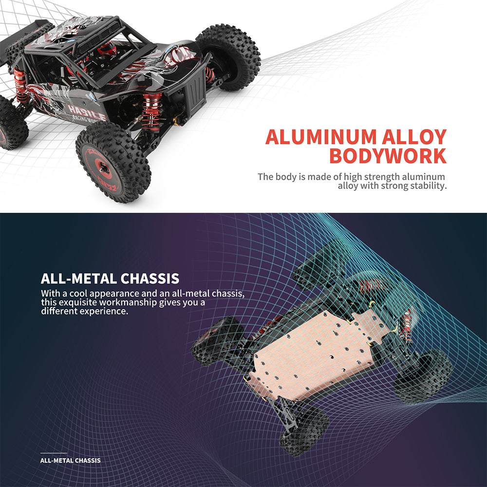 High-Speed RC Car Racing Adventure - WLtoys 124016 124018 Brushless 4WD Off-Road Car, Up To 75 KM\u002FH!