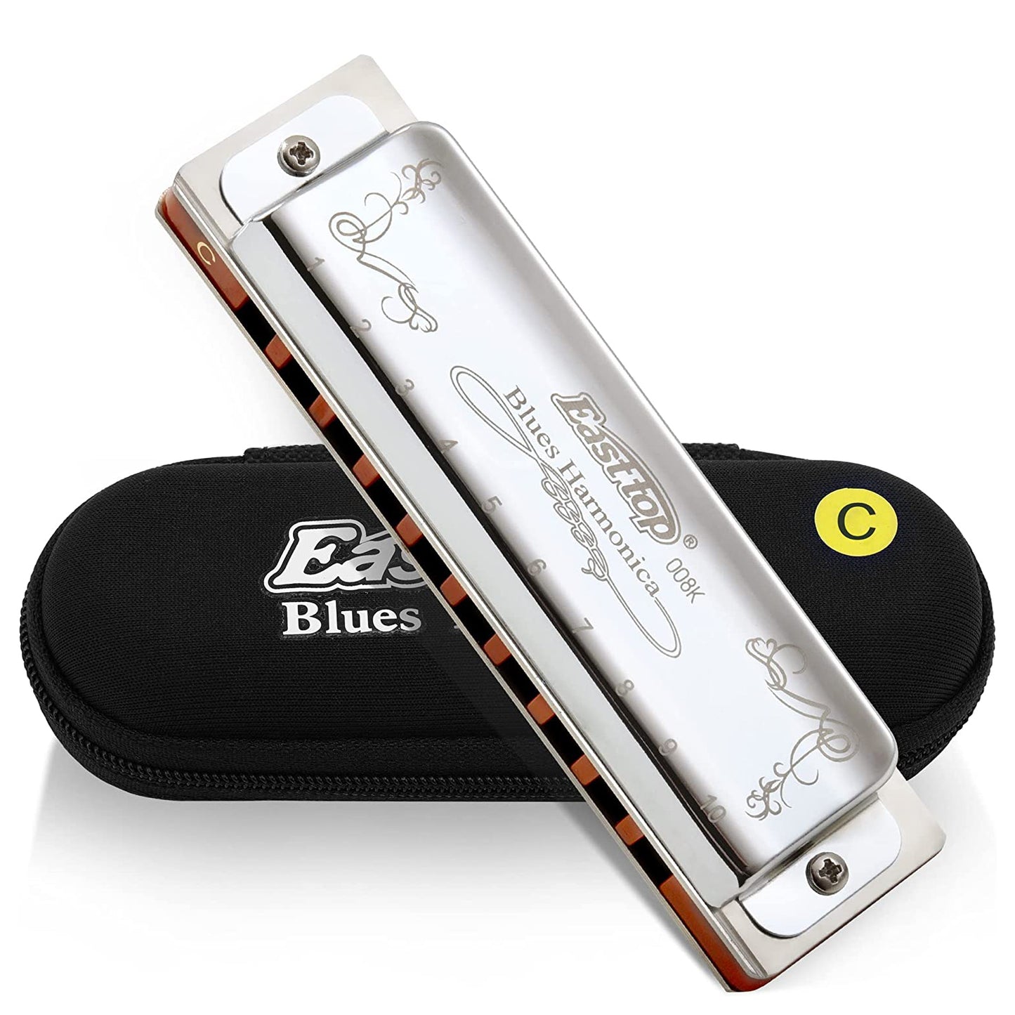 East Top Harmonica: 10 Holes, 20 Tones, Key Of C - Perfect For Professionals, Beginners & Students!