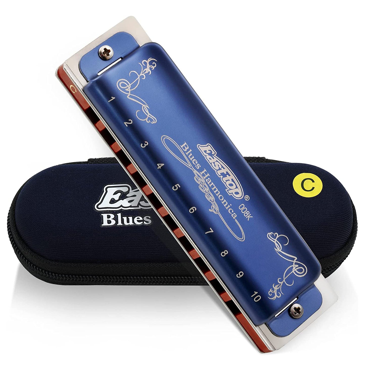 East Top Harmonica: 10 Holes, 20 Tones, Key Of C - Perfect For Professionals, Beginners & Students!