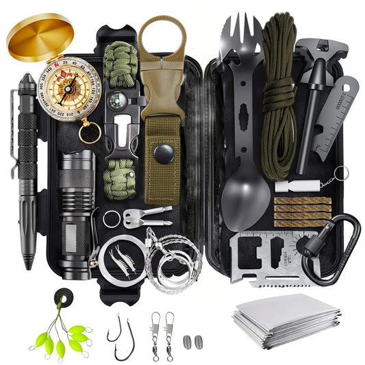 29-in-1 Survival Kit: Portable Outdoor Gear for Camping, Fishing & Adventuring - Perfect Christmas\u002FBirthday Gift for Adventurers!