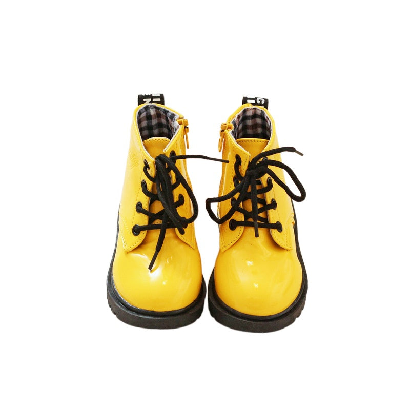 Vintage Cool tobillo-altas botas para niñas niños, cómodas botas antideslizantes con cremallera para viajes al aire libre en interiores, todas las estaciones