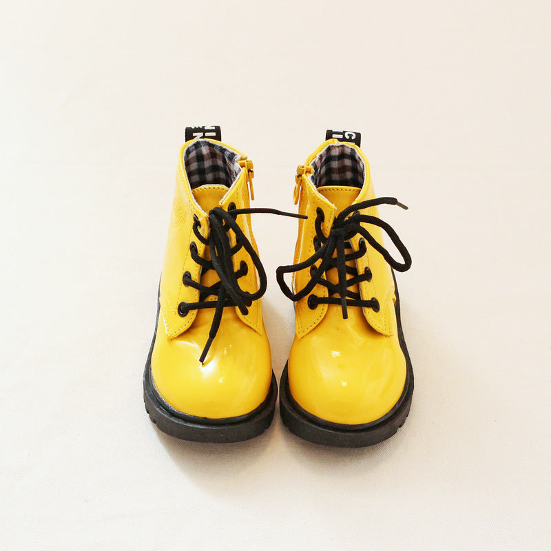 Vintage Cool tobillo-altas botas para niñas niños, cómodas botas antideslizantes con cremallera para viajes al aire libre en interiores, todas las estaciones