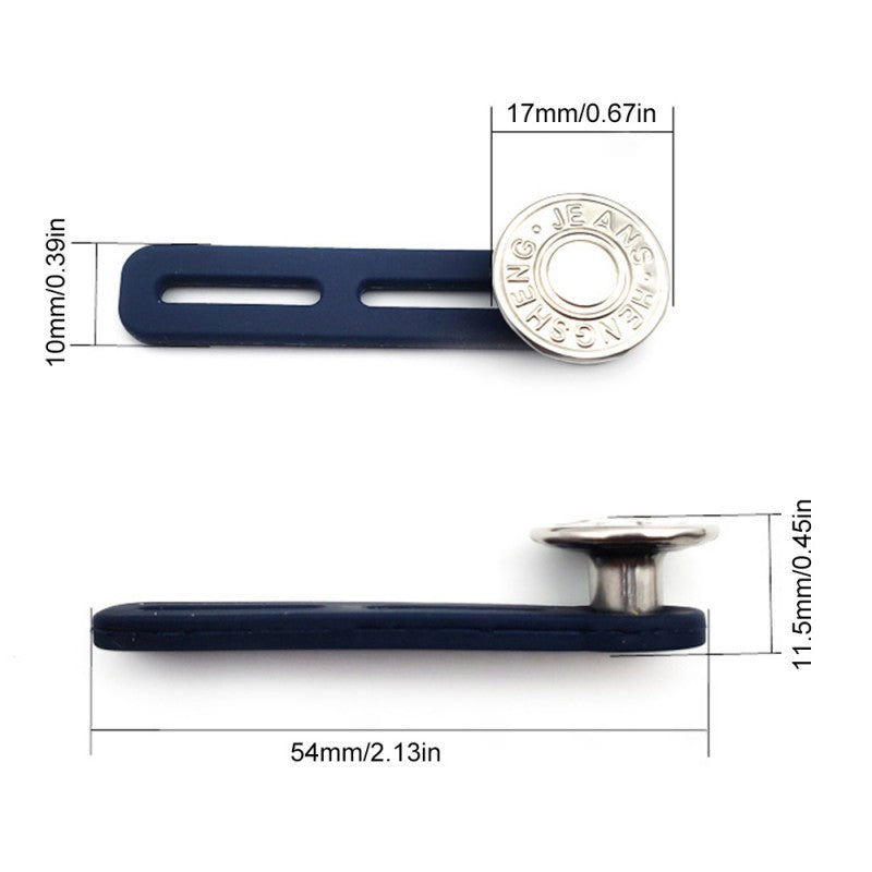 5\u002F10pcs Button Extender For Pants Jeans Free Sewing Adjustable Retractable Waist Extenders Metal Buttons Waistband Expander