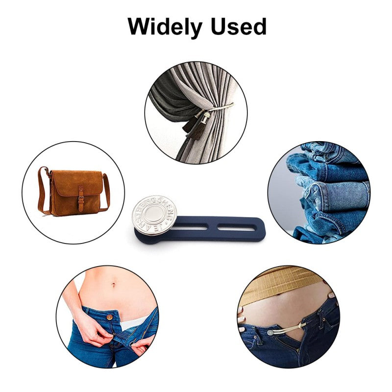 5\u002F10pcs Button Extender For Pants Jeans Free Sewing Adjustable Retractable Waist Extenders Metal Buttons Waistband Expander