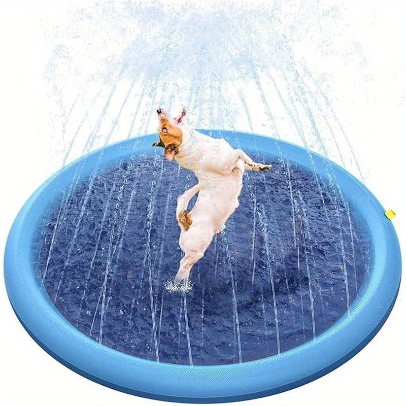 1pc Foldable Pet Spray Thickened Pad Dog Bath Pool Thickened Durable Bathing Tub Pet Summer Outdoor Water Bathing Supply