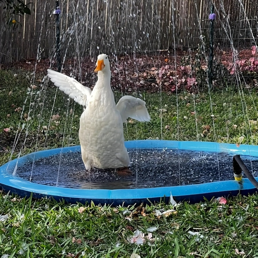 1pc dobrável pet spray engrossado almofada de banho do cão piscina engrossado durável banheira pet verão ao ar livre fonte de banho de água