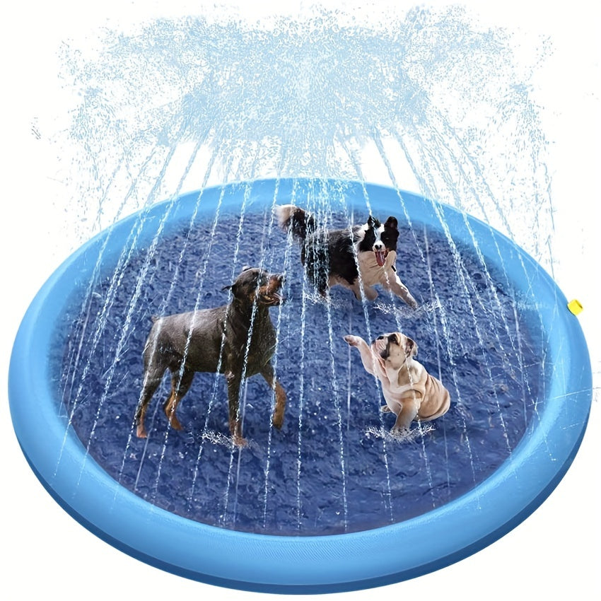 1pc dobrável pet spray engrossado almofada de banho do cão piscina engrossado durável banheira pet verão ao ar livre fonte de banho de água