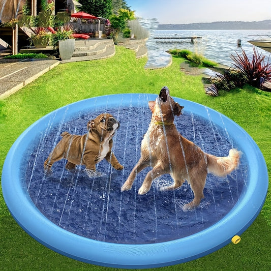 1pc dobrável pet spray engrossado almofada de banho do cão piscina engrossado durável banheira pet verão ao ar livre fonte de banho de água