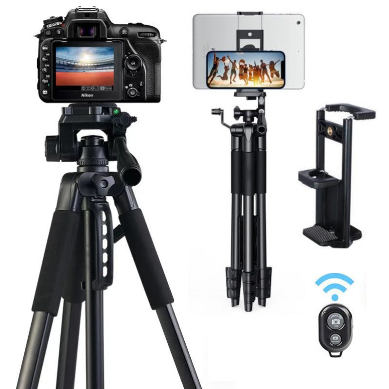 Camera DSLR Tripod Compatible Tripod Cell Phone Tablet Photography Photo Stands Retractable Height Adjustable