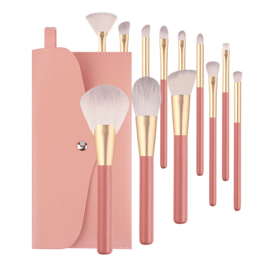 Beauty Tools 2 Color Makeup Brush Set Loose Powder Eyeshadow Concealer Brush 12pcs Makeup Brushes Complete Set