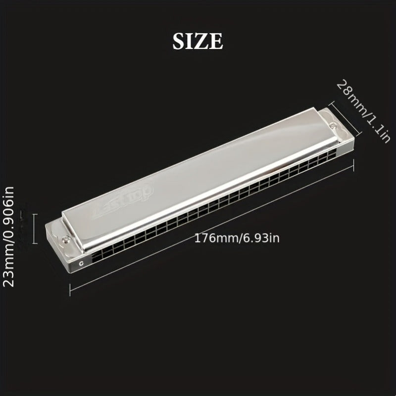 Este top 24-Hole Tremolo Armónica C Clave Buena-aire Estantica Profesional Armónica Instrumentos Musicales