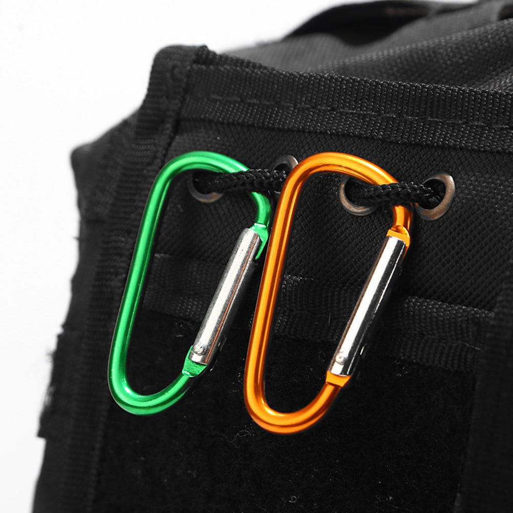 10pcs D-shaped Color Keychain, Outdoor Rock Climbing Mountaineering Water Bottle Hanging Buckle, Colorful Keychain Buckle Live Spring Buckle