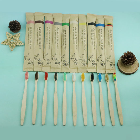 30pcs Manual Wooden Handle Toothbrushes With Soft Bristles,   For Deep Cleaning Oral Care At  Home For Daily Life . for daily use