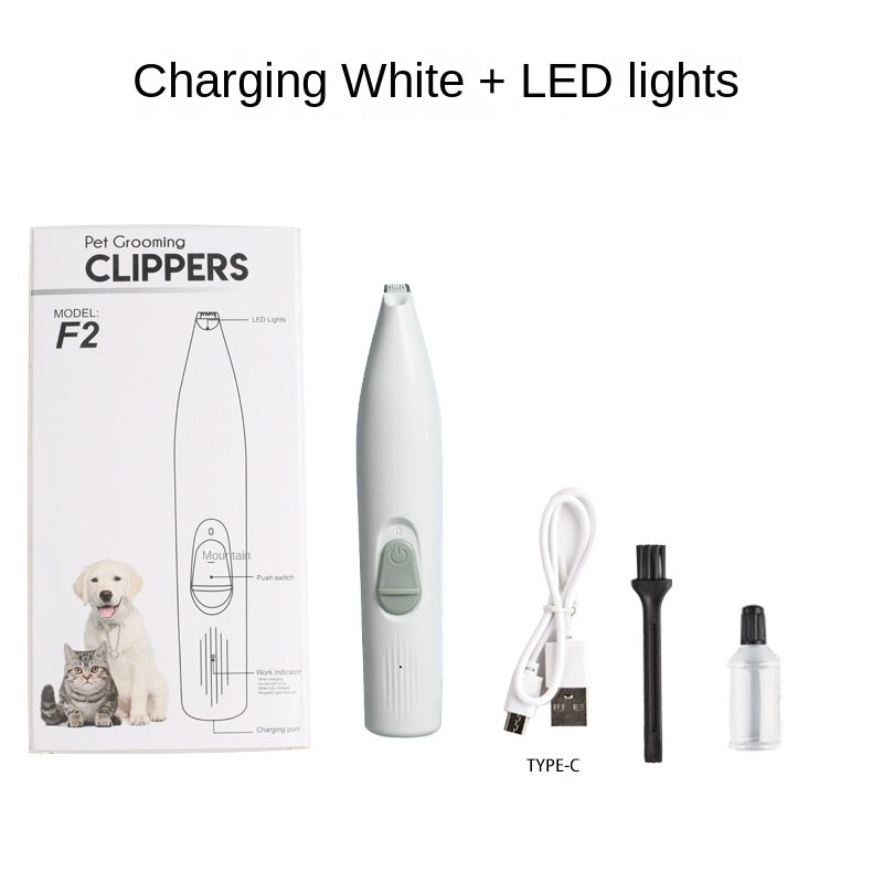 Professional USB Rechargeable Pet Hair Trimmer With LED Light For Dogs And Cats, Quiet, Cordless, And Easy To Use