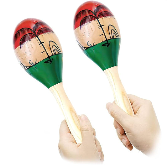 1pc Professional Maracas Musical Instruments - Mexican Wood Maracas For Adults Shakers Percussion Instrument For Party Favors - Musical Instruments For Adults For Salsa Rhythm Wooden Maracas For Kids