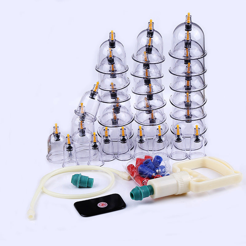 32pcs Vacuum Cupping Cup, Body Massager Suction Cups Set, Plastic Vacuum Cupping Pump, Relax Suction Pumps Massagers