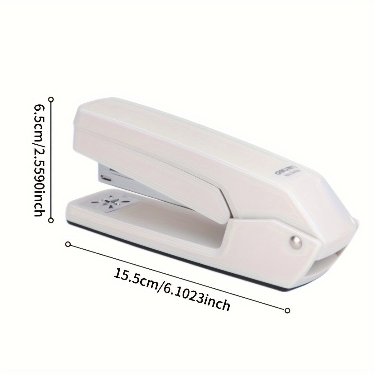 1 Piece Of 360-degree Rotating Stapler, Labor-saving Stapler, Multi-functional Business Office Supplies, White, Can Bind 25 Sheets Of Paper At A Time