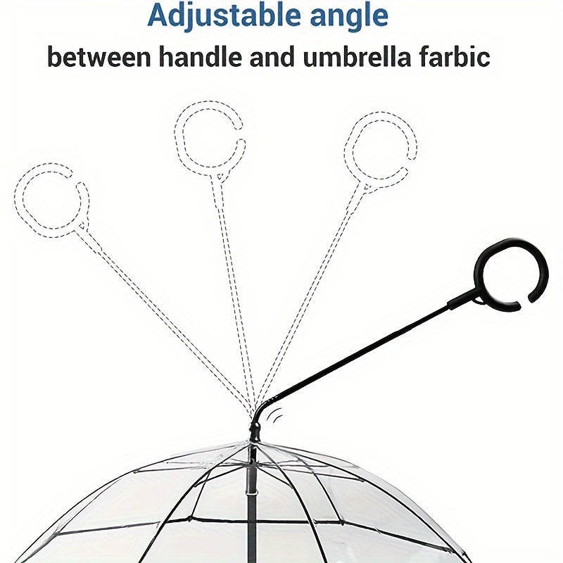 Correa transparente del paraguas del animal doméstico, correa que camina ajustable del perro del paraguas portátil del perro