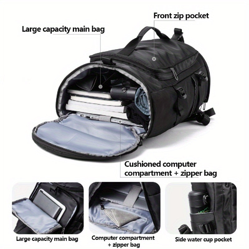 Large Capacity Travel Luggage Backpack, Multifunctional Outdoor Storage Rucksack, Business Bag